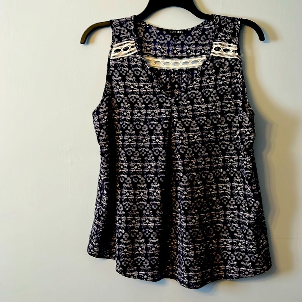 Rich Navy Sleeveless Blouse